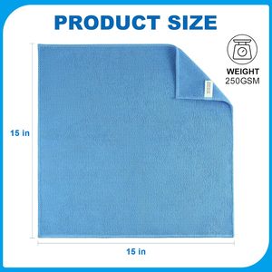 Microfiber Cleaning <strong>Cloth</strong> Reusable Soft Absorbent Lint-Free Cleaning Rag Towels For Kitchen Multiple Use Microfiber - Product Image 4