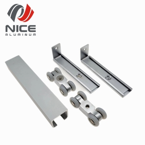 Đẹp Nhôm Hồ Sơ Mềm Đóng Cửa Theo Dõi Đường Sắt Hệ Thống Trượt Gấp Cửa Tắm Kính Phần Cứng Treo Cửa Trượt Theo Dõi - Product Image 4