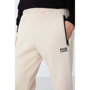 Pantalones Deportivos de Hombre Cesar Beige con Bolsillos en Felpa Cepillada - 84929 - Beige - Product Image 4