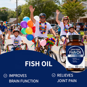 שמן דגים אומגה <span class=keywords><strong>3</strong></span> 2000 מיליגרם 60 כמוסות רכות - תמיכה בתפקוד המוח והקלה על כאבי מפרקים למבוגרים, שחרור מהיר, חיי מדף 24 חודשים - Product Image 3