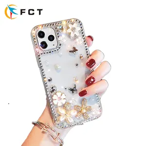 Luxus-Spiegel Diamant Bling Strass Handyhülle für iPhone 15 Handytasche für iPhone 15 Pro 14 13 12 Telefonhülle Hülle