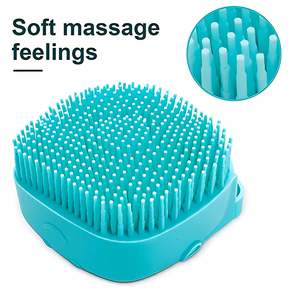 Brosse de massage et de nettoyage portable en silicone pour chien, idéale pour la douche et le bain des animaux de compagnie - Vente en gros - Product Image 3