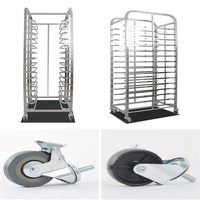 Chariot de cuisson personnalisé en acier inoxydable 201/304 avec plaques de cuisson, étagère de four commerciale pour boulangerie, hôtel, cuisine