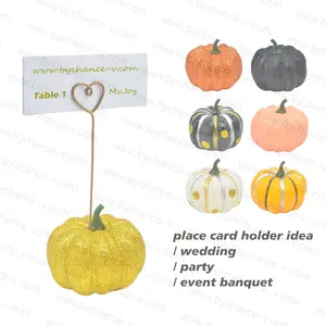 Đảng tổ chức sự kiện centerpieces bảng nơi chủ thẻ Đứng Giả Rau Vàng bí ngô cho Halloween DIY Thủ công mỹ nghệ vòng hoa đồ trang trí
