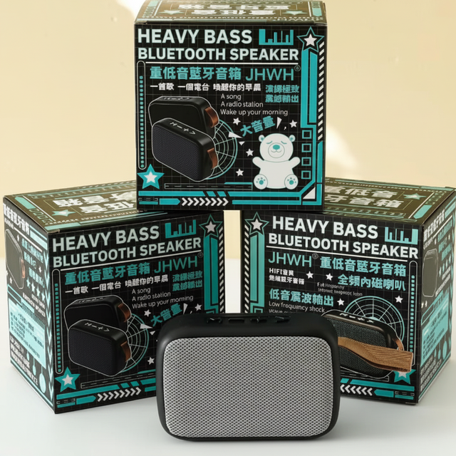 Wholesale Wireless Outdoor Portable Heavy Bass Mini Speakers Guangdong Made Original Packaging Cloth Art Card Insertion Sound