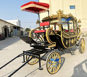 Carruaje Real de Caballos, Princesa Cenicienta, Vagón Eléctrico Turístico para Bodas, de Henan, China - Product Image 3