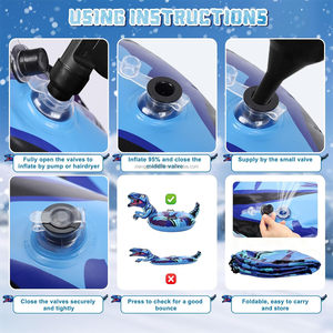 Tubo de Nieve Inflable Resistente con Forma de Dinosaurio, Trineo Grande para Diversión Invernal, Equipo Plegable de PVC Grueso con Fondo Rígido - Product Image 2