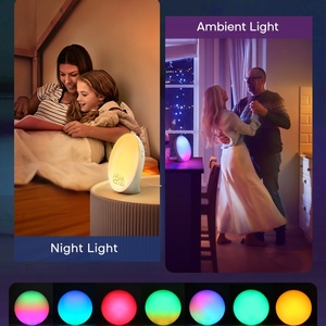 Réveil Lumineux <span class=keywords><strong>avec</strong></span> Haut-parleur Bluetooth, Contrôle Intelligent via l'Application Tuya, <span class=keywords><strong>Radio</strong></span> FM et Lampe d'Ambiance Colorée pour Chambre à Coucher, Cadeau Idéal - Product Image 2