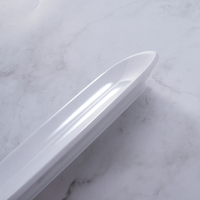 Ensemble d'assiettes de vaisselle rectangulaires en mélamine blanche personnalisable en plastique durable de haute qualité pour la maison et les restaurants
