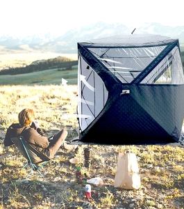 <span class=keywords><strong>Tente</strong></span> de sauna portable d'extérieur avec cheminée pour poêle à bois, bain de glace, <span class=keywords><strong>spa</strong></span> de jardin, installation rapide - Product Image 3