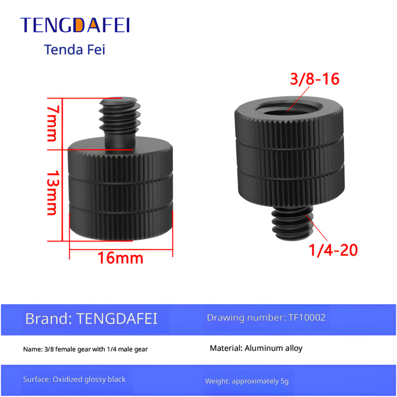 TF10002 (3/8 hembra a 1/4 macho)