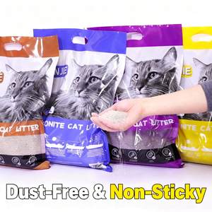 Benjie, agents de <span class=keywords><strong>recrutement</strong></span> écologiques, grandes remises en gros, livraison rapide, litière pour chat naturelle de qualité supérieure sans poussière, bentone, 0,5-4 mm - Product Image 3