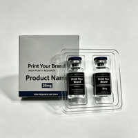 Boîte en papier personnalisée pour flacons, plateau en plastique, étiquettes en PVC respirantes résistantes à la chaleur, adhésif puissant, tailles 3/10 ml, emballages de 1/2/3 flacons