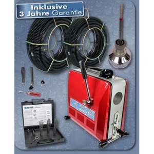 PROFI-SET MACCHINA PER PULIZIA TUBI MAXI-POWER 150, ADATTA DA 20 A 150MM Ø - CON SPIRALE DA 8 / 16 / 22 MM, SET DI ATTREZZI E SP - Product Image 3