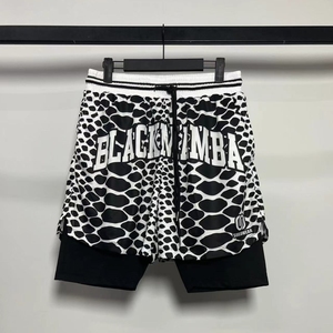 Shorts da spiaggia da <span class=keywords><strong>uomo</strong></span> Casual <span class=keywords><strong>2</strong></span>-<span class=keywords><strong>in</strong></span>-<span class=keywords><strong>1</strong></span> con stampa a sublimazione personalizzata Shorts da allenamento con Pattern a tinta unita antirughe - Product Image 5