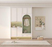 Meuble à chaussures tendance, simple et lumineux, idéal pour l'espace d'entrée près de la fenêtre et la décoration intérieure éclatante.