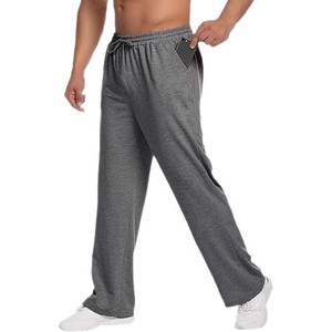 <span class=keywords><strong>Pantaloni</strong></span> sportivi da <span class=keywords><strong>uomo</strong></span> transfrontalieri casual in poliestere ecologico felpato a vita media traspiranti con cavallo aperto e vestibilità dritta - Product Image 5