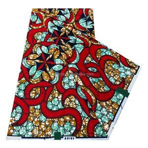 Dernière mode <span class=keywords><strong>africaine</strong></span>, tissu en cire Ankara, 100% coton, imprimé africain, tissu super Holldan, 6 yards pour la <span class=keywords><strong>couture</strong></span> de robes - Product Image 5