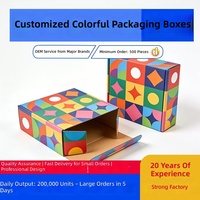Boîtes d'expédition pliables en carton ondulé rigide blanc personnalisées pour vêtements, emballage imprimé en couleur, vêtements pour femmes