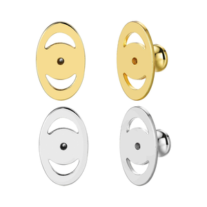 Hot Sale 4pcs Replacements Large <strong>Locking</strong> Flat Lifter Pierced <strong>Earring</strong> <strong>Backs</strong> for Heavy <strong>Earrings</strong> Studs - Product Image 2