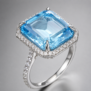 Anello di proposta scintillante a forma quadrata per donna, elegante gioiello da dito alla moda - Product Image 5