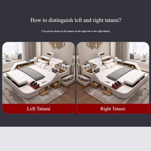 Meubles de chambre à coucher modernes et luxueux, lits rembourrés intelligents avec fonction massage, <span class=keywords><strong>lit</strong></span> double <span class=keywords><strong>king</strong></span> <span class=keywords><strong>size</strong></span>, cadre de <span class=keywords><strong>lit</strong></span> en cuir avec <span class=keywords><strong>rangement</strong></span> - Product Image 6