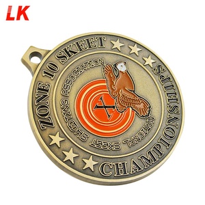 Médaille de tir à l'arc de sport en alliage de zinc plaqué or, fabricant bon marché - Product Image 2