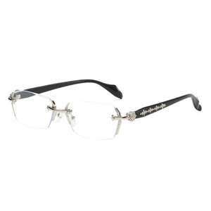 <span class=keywords><strong>Gafas</strong></span> <span class=keywords><strong>de</strong></span> Lectura con Protección Anti <span class=keywords><strong>Luz</strong></span> <span class=keywords><strong>Azul</strong></span> para Mujer, Montura Metálica sin Aro, Estilo Vintage Cuadrado, con Recubrimiento HMC, Visión Única - Product Image 1