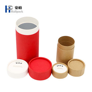 Boîte ronde en carton écologique de qualité alimentaire, tube à épices, salière, avec tamis supérieur, récipient pour poudre libre, emballage en papier - Product Image 3