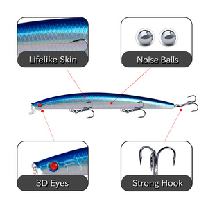 Flottant Eau Mino Leurre Long-Cast Live Bait Sea Wolf Fishing Sea Bass Special Killing Leurre Acier inoxydable - Product Image 3