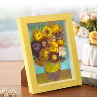 Cadre en bois naturel profond pour fleurs séchées, boîte à ombre 3D, vitrine, cadre creux, décoration murale ou de table