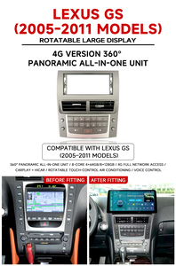צג רכב KZS בגודל 12.3 אינץ' עם CarPlay אלחוטי, Android Auto, GPS, DSP, OBD2 וסיוע בחניה לאחור עבור לקסוס GS 2005-2011 - Product Image 2