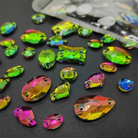 Batu Rhinestone Resin Putih Jahit Tangan 3D Ramah Lingkungan untuk DIY Menjahit Pakaian, Perhiasan, dan Pernikahan