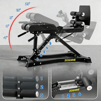 Zoshine Machine 3-en-1 pour presse à jambes et squat hack, banc d'entraînement réglable en acier robuste pour l'entraînement à domicile des jambes et des fessiers