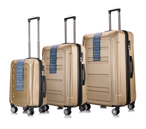 Ensemble de valises classiques étanches en ABS, 3 pièces, <span class=keywords><strong>4</strong></span> roues pivotantes, légères, avec serrure TSA, bagages cabine 20 pouces - Product Image 3