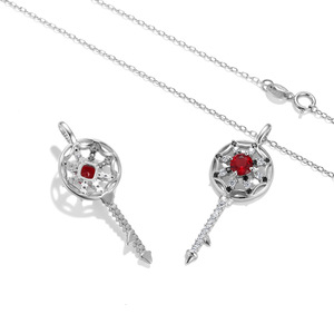 Collier porte-clés attrape-rêves en argent sterling 925 véritable, hypoallergénique, avec pierre de naissance des 12 mois, pour cadeau d'anniversaire personnalisé DIY - Product Image 4