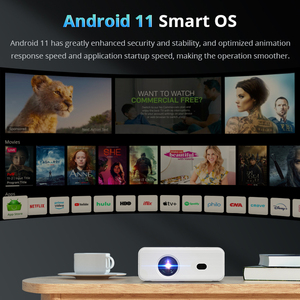 Hotack l012q thông minh <span class=keywords><strong>Android</strong></span> 11 Wifi Full HD 1080P LED LCD trò chơi video projecteur xách tay ngoài trời Mini Chiếu - Product Image 2