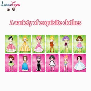 Début éducatif bricolage apprentissage jouet planche à dessin 50 pièces changement créatif vêtements magnétique Puzzle livre <span class=keywords><strong>jeux</strong></span> décoratifs pour les enfants - Product Image 3