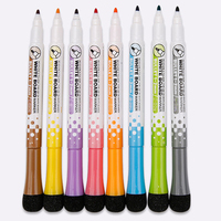Lot de 144 marqueurs pour tableau blanc noir, pointe biseautée de 1 mm, faible odeur, effaçables à sec, pour l'école, le bureau, la maison