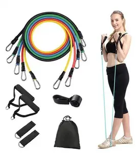 High Quality Latex Abs Exercise Resistance Band Set Workout Fitness Custom Resistance Bands with Handle