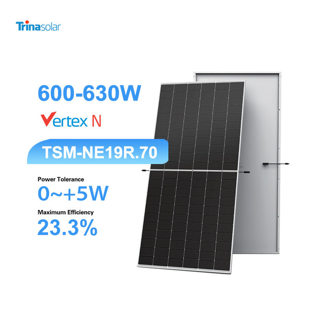 Trina TSM-NE19R.70 600W 605W 610W 615W 620W 625W 630W Mono Solar Panel White Anti-Dust Backsheet Solar Panels