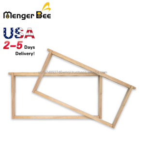 โครงรังผึ้งลึกแบบ Langstroth รุ่น Menger Bee ปี 2025 ทำจากไม้สน สีธรรมชาติ สำหรับฟาร์มผึ้งใหม่ อุปกรณ์การเลี้ยงผึ้งแบบยังไม่ประกอบ พร้อมร่อง - Product Image 1