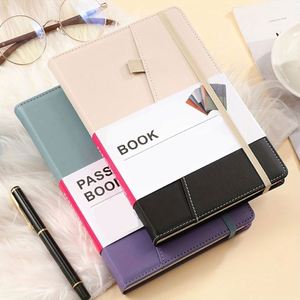 Premium Mini A5 Leather Diary with Alphabet <b>Labels</b> Internet Password Log Manager for Home Office - Product Image 3