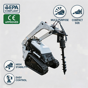 Caricatore Cingolato Diesel per Tutti i Terreni con Trivella per Pali e Cingoli in Gomma per Perforazione di Pali per Recinzioni ad Alta Efficienza - Product Image 1