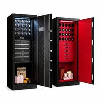 Coffre-fort automatique de luxe pour montres de grande taille (170 cm) avec éclairage LED intérieur et tiroirs, idéal pour bijoux