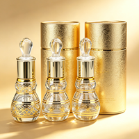 Couleurs expédiées aléatoirement – Flacon de parfum en verre gourd 6ml/12ml, électroplaqué, gravé, estampage à chaud, flacon vide pour le Moyen-Orient