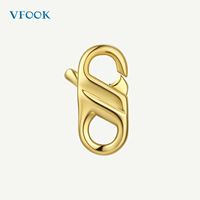 Collier VFOOK Findings Eternity, bijoux de forme spéciale, fermeture en or massif 18 carats, pour un usage quotidien féminin