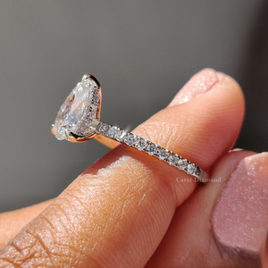 แหวนเพชรเลี้ยงในห้องปฏิบัติการทรงกลม ดีไซน์สวยงาม เหมาะสำหรับขอแต่งงาน ของขวัญ และงานเฉลิมฉลองที่มีความหมาย จากประเทศอินเดีย - Product Image 4