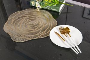 Rozenbloem Indoor En Buiten Eettafel Decoraties Hittebestendige Antislip Plastic Placemats & Pads - Product Image 2