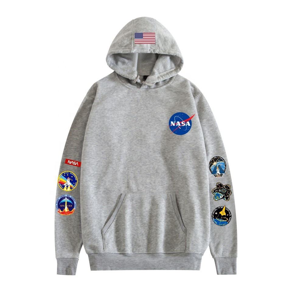 nasa flag moletom com capuz